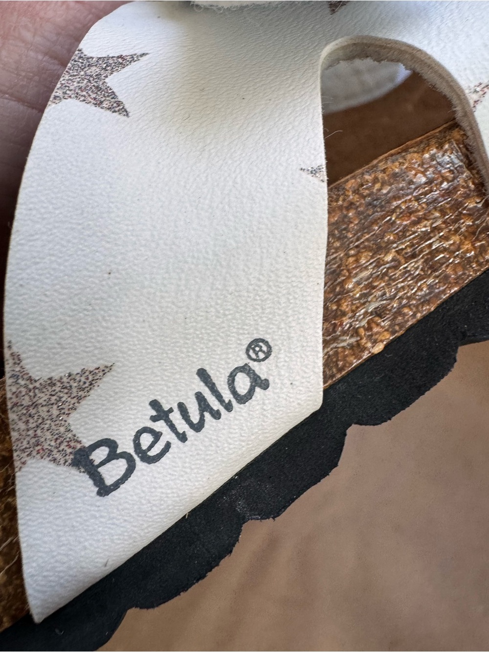 Betula by Birkenstock White Arizona Synthetic Star Sandals. EU 36/US 6 Narrow - Picture 7 of 7